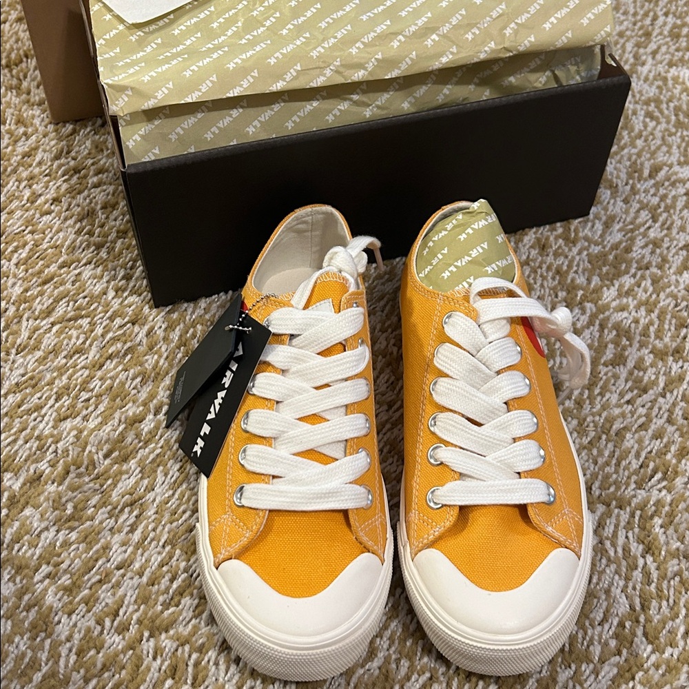Airwalk Orange Canvas Sneakers with White Accents
